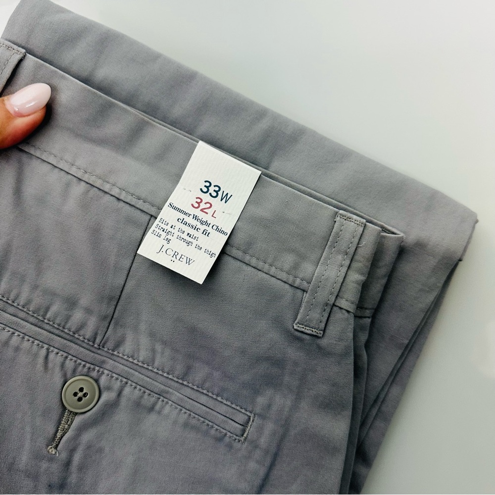 J.Crew Summer Weight Chinos / Gray / 33x32